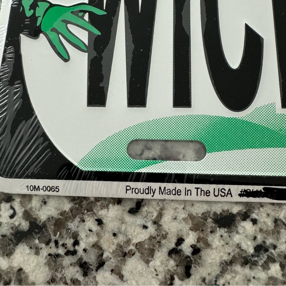 WICKED WITCH Embossed Metal License Plate Car Auto Tag Sign 2010 Made In USA - Picture 2 of 5